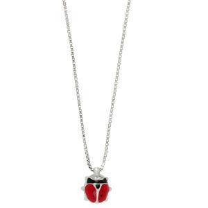 Collana da bambino bambina in argento con coccinella