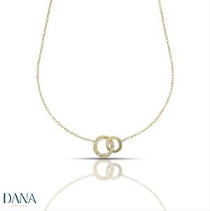 Collana da Donna doppio anello in oro 9 kt - gallery