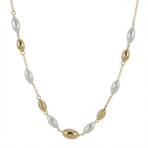 Collana da Donna in Argento con perle flat collezione Bonton Marcello Pane 