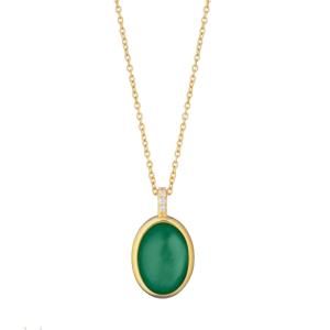 Collana da Donna in Argento con pietra verde collezione BOHO CHIC - gallery