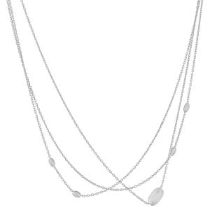 Collana da Donna in Argento con sassolini diamantati della collezione Petite Boules