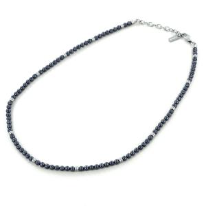 Collana da uomo con perle nere 2Jewels in acciaio - gallery