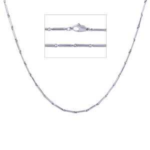 Collana da uomo in oro bianco 50cm