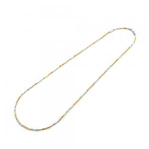 Collana da Uomo in oro bianco e rosa 50 cm 