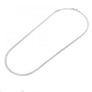 Collana da uomo maglia groumette in argento 54 cm