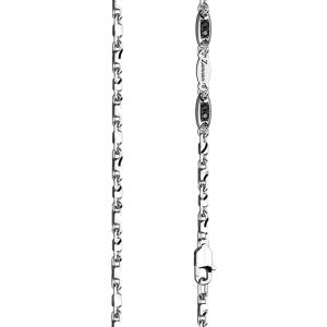 Collana da uomo Zancan in Argento con spinelli neri  ESC052