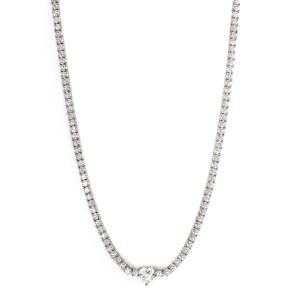 Collana Tennis Cuore Mabina in Argento 553429  - gallery