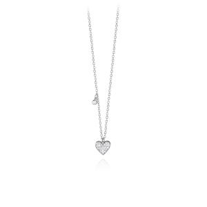 Collana Donna Mabina in Argento con Cuore di Zirconi