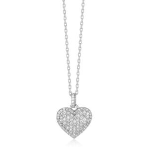 Collana Donna Mabina in Argento con Cuore di Zirconi 553393