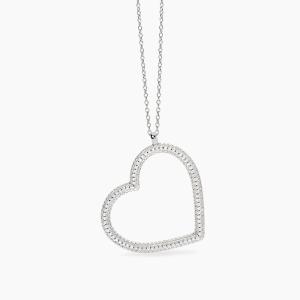 Collana Donna Mabina in Argento con cuore in zirconi VERA 553831 - gallery