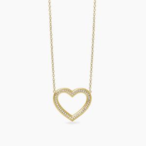 Collana Donna Mabina in Argento dorato con cuore in zirconi VERA 553849 - gallery