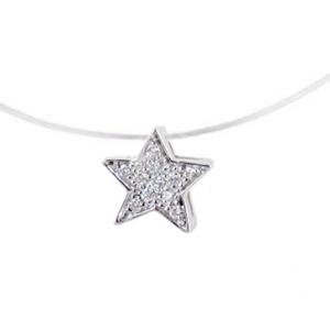 Collana fantasmino con ciondolo Stella a pave di Diamanti