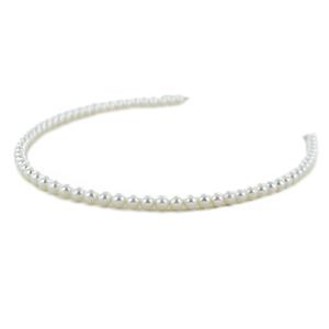Collana filo di perle di Acqua Dolce 6.50-7.00 mm con chiusura in oro bianco - gallery