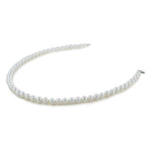 Collana filo di perle di Acqua Dolce 7-7.50 mm con chiusura in oro bianco - gallery