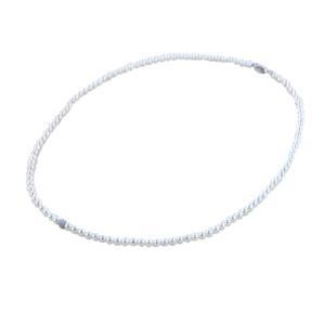 Collana Filo di Perle Freshwater 3.50 - 4.00 mm con sfera diamantata