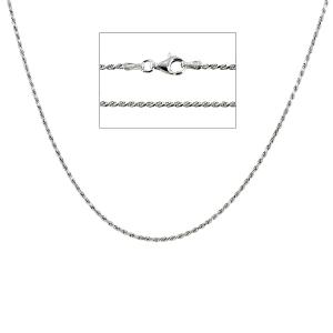 Collana Fune Unisex in argento 50 cm