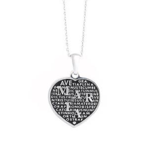 Collana girocollo con pendente Ave Maria in argento Agios - gallery