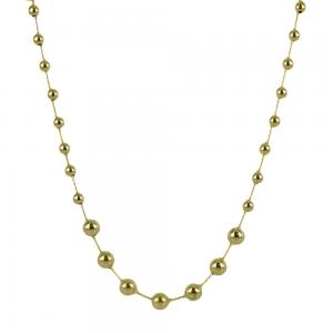 Collana girocollo in oro giallo con sfere oro a scalare - gallery