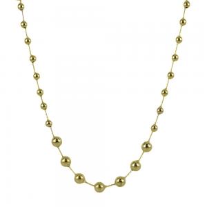 Collana girocollo in oro giallo con sfere oro a scalare - gallery