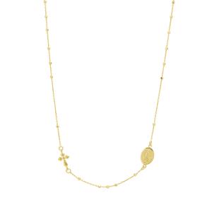 Collana Girocollo Rosario in argento dorato