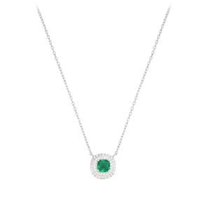 Collana Hope collezione Palazzo Reale Cuori Milano zircone Verde 