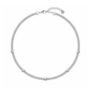 Collana in Acciaio da donna catena snake con cuori Essential Woman Liu Jo LJ3190