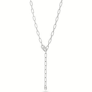 Collana in Acciaio da donna con catena forzatina e logo Essential Woman Liu Jo LJ2617