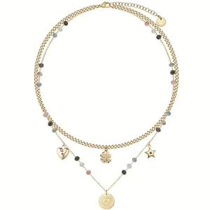 Collana in Acciaio da donna con cristalli e logo LJ Essential Woman Liu Jo LJ3181