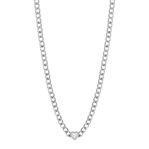 Collana in Acciaio da donna con cristallo a cuore Essential Woman Liu Jo LJ2317