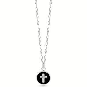 Collana in Acciaio da Uomo con Pendente in onice MLJ448