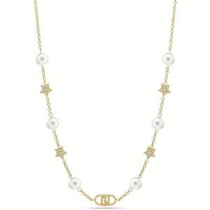 Collana in Acciaio Giallo da donna con perle e stelle Essential Woman Liu Jo LJ2636