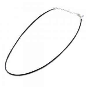 Collana in argento e Caucci spesso 1.65 mm colore Nero