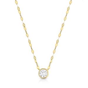 Collana in Argento giallo con zircone bianco  - gallery