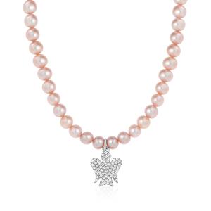 Collana in argento Roberto Giannotti con perle rosa Light Pearl GIA 471 - gallery