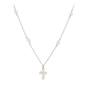 Collana in argento rosa Croci Perle Cosmic Love Cuori Milano - gallery