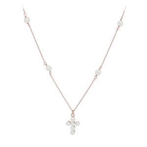 Collana in argento rosa Croci Perle Cosmic Love Cuori Milano - gallery