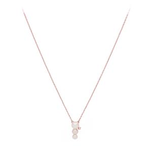 Collana in argento rosa e trilogy perle Space Pearl Cuori Milano