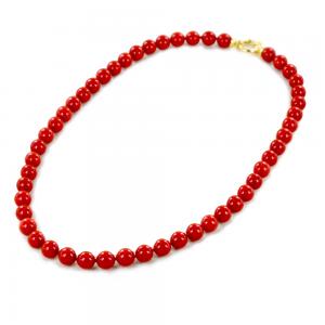 Collana in corallo con chiusura in oro giallo - gallery