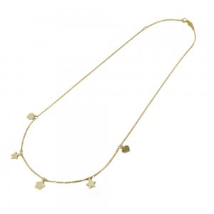 Collana in oro 9 kt con charms Cuore Stella Quadrifoglio - gallery