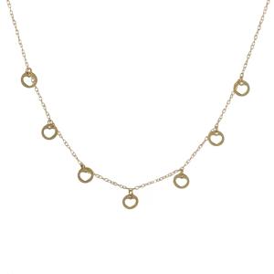 Collana in oro giallo con cuori traforati 
