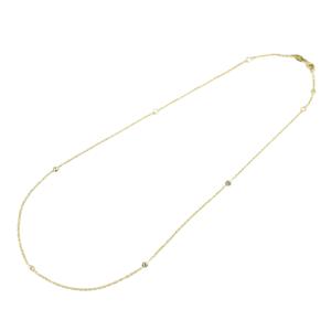 Collana in oro giallo con zirconi punto luce sul girocollo - gallery