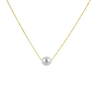 Collana in oro giallo Runner con Perla Freshwater 7.50-8.00 in oro giallo