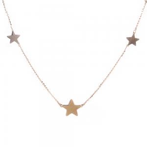 Collana in oro rosa con Stelle a scalare  - gallery