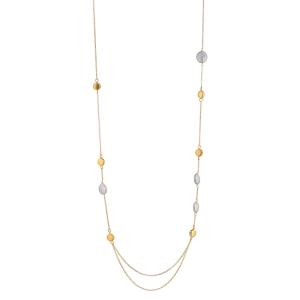 Collana lunga da Donna in Argento perle flat longuette collezione Bonton