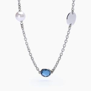 Collana lunga Donna 2Jewels in Acciaio e Perle - gallery