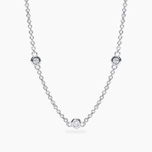 Collana Lunga Mabina MY DIAMOND in argento Diamanti Lab-Grown punto luce 0.14 ct 553815 - gallery