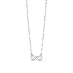 Collana Mabina in argento a forma di infinito con zirconi bianchi 553654