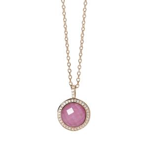 Collana Mabina in argento con ciondolo in rodocrosite 553533 