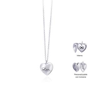 Collana Mabina in argento con Cuore apribile e personalizzabile 553227 - gallery