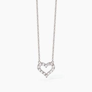 Collana Mabina in argento con cuore e zirconi 553681